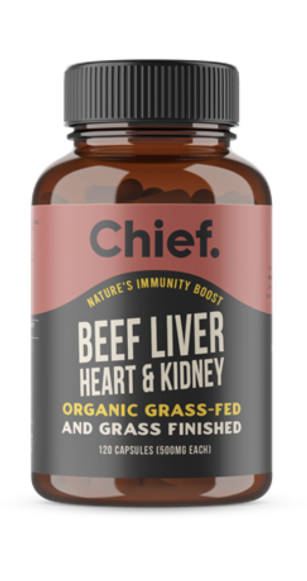 Chief Organic Beef Liver, Heart & Kidney Immunity Boost 120 caps